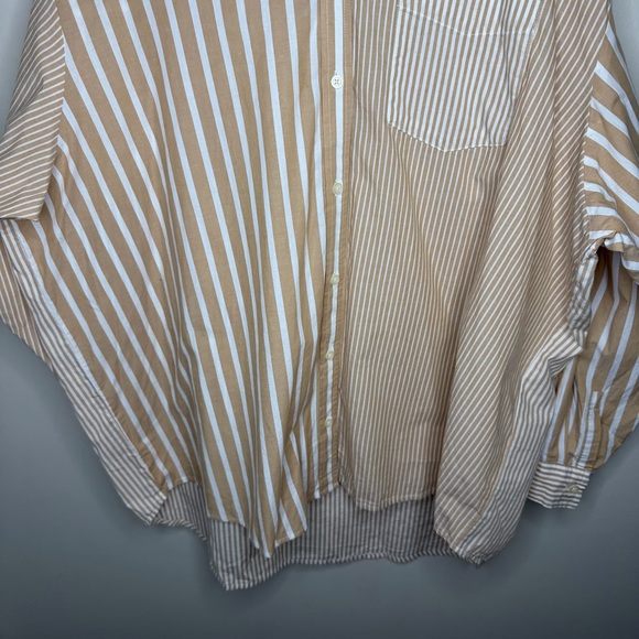 GAP Tan and White Striped Shirt - Picture 6 of 9